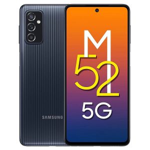 Samsung GALAXY M52 5G mobile phone with two SIM cards, 128GB capacity and 8GB RAM